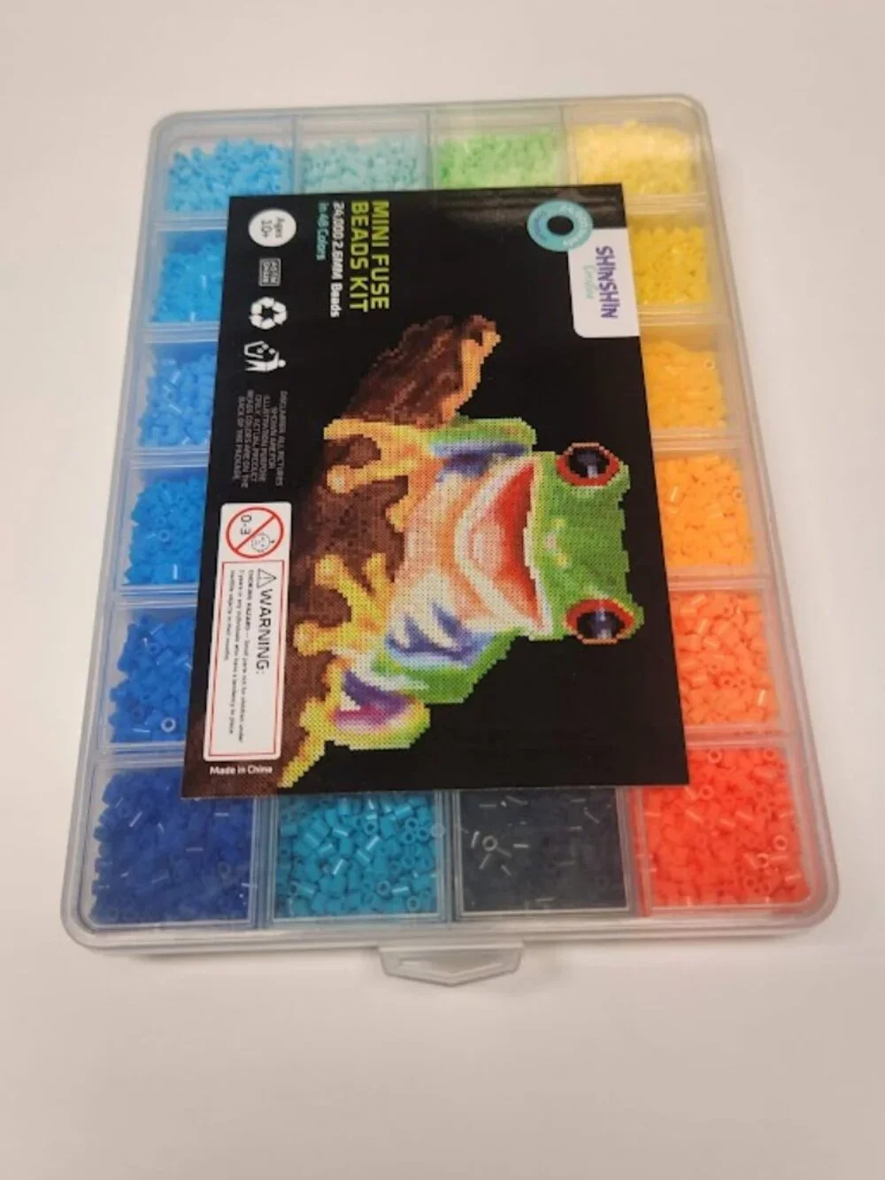 Mini Fuse Beads Kit 12,000 Beads 2.6mm in 24 Colors Craft Supplies Crafting Set